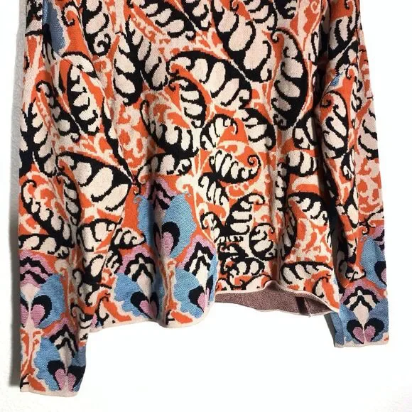 Anthropologie Maeve Mock Neck Multi-Pattern Oversized Sweater Size Small Women’s - Picture 4 of 15